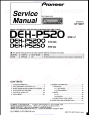 Pioneer DEH-P520 Service Manual