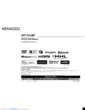 Kenwood KVT-7012BT Instruction Manual