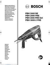 Bosch PBH 3000 FRE Set Operating Instructions Manual
