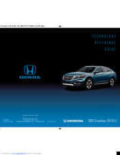 Honda 2013 Crosstour EX-L Technology Reference Manual