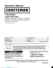 Craftsman 247.20372 series Operator's Manual