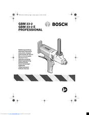 Bosch GBM 23-2 E Professional Operating Instructions Manual