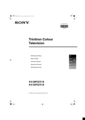 Sony KV-28FQ75 B Instruction Manual