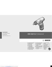 Bosch 8 V-LI Professional Original Instructions Manual
