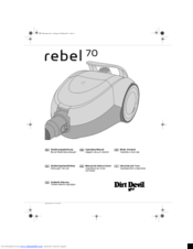 Dirt Devil rebel 70 Operating Manual