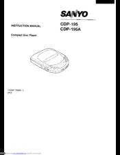 Sanyo CDP-195A Instruction Manual