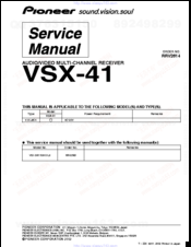 Pioneer VSX-D811S Service Manual