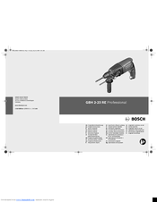 Bosch GBH 2-23 RE Professional Original Instructions Manual