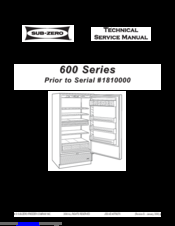Sub-Zero 690/S Technical & Service Manual