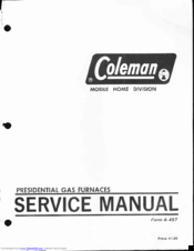 Coleman 7600 Service Manual
