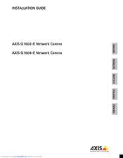 Axis q1602-e Installation Manual