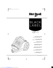 Dirt Devil Black Label CP -1 Operating Manual