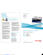 Xerox WorkCentre 6027 Quick Use Manual