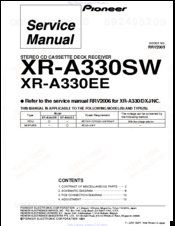 Pioneer XR-A330EE Service Manual