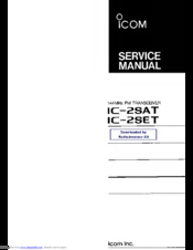 Icom IC-2SAT Service Manual