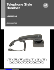Motorola HMN4098 Manual
