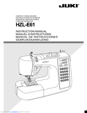 JUKI HZL-E61 Instruction Manual