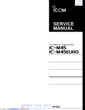 Icom IC-M45 Service Manual