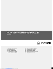 Bosch DVA-12T Quick Installation Manual