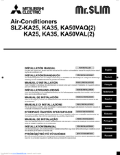 Mitsubishi SLZ-KA25 Installation Manual