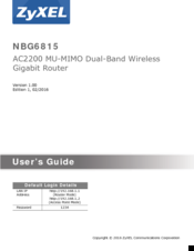 ZyXEL Communications NBG6815 User Manual