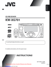JVC CD Receiver KW-XG701 Instructions Manual