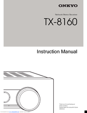 Onkyo TX-8160 Instruction Manual