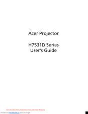 Acer H7531D Series User Manual