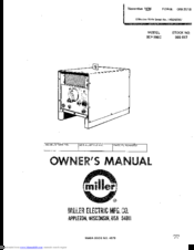 Miller Electric SCP-200C Owner's Manual