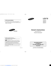 Samsung LE32T5 Owner's Instructions Manual