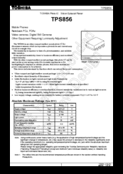 Toshiba TPS856 Owner's Manual