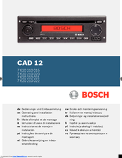 Bosch CAD 12 Operating And Installation Instructions