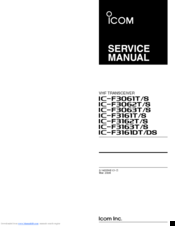 Icom ic-F3162T/S Servise Manual