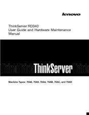 Lenovo ThinkServer RD340 User And Maintenance Manual