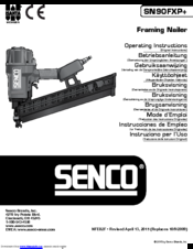 Senco FramePro701XP Operating Instructions Manual