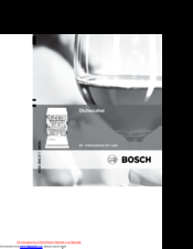 Bosch SGI 43E35 Instructions For Use Manual