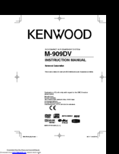 Kenwood M-909DV Instruction Manual