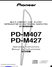 Pioneer PD-M407 Operating Instructions Manual