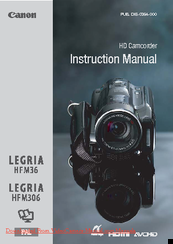 Canon LEGRIA HF M306 Instruction Manual