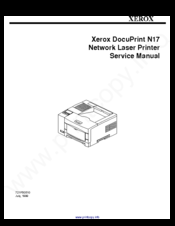 Xerox DocuPrint N17 Service Manual