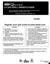 Weber 41061 Owner's Manual