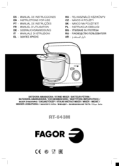 Fagor RT-643M Instructions For Use Manual