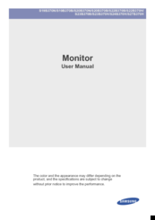 Samsung SyncMaster S20B370B User Manual