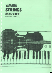 Yamaha Strings SS-30 Owner's Manual