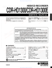 Yamaha CDR-HD1300 Service Manual