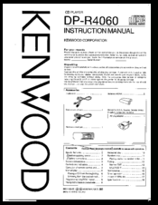 Kenwood DP-R4060 Instruction Manual