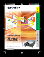 Sharp XG-P25X - Conference Series XGA LCD Projector Operation Manual