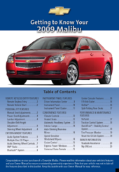 Chevrolet 2009 Malibu Getting To Know Your
