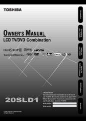 Toshiba 20SLD1 Owner's Manual