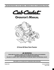 Cub Cadet Z-Force SZ Operator's Manual